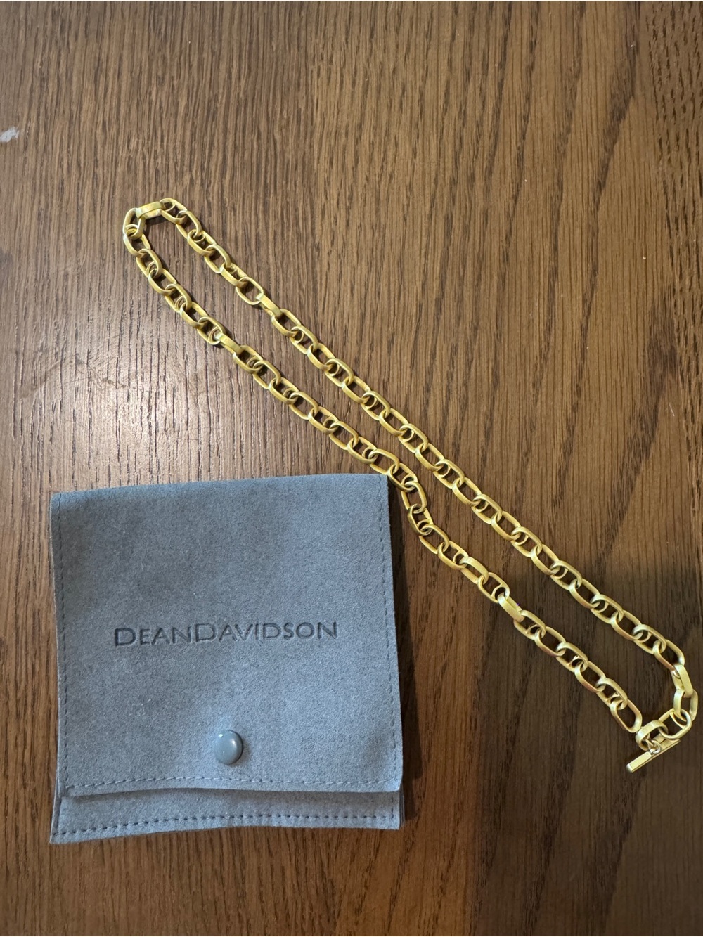 Dean Davidson Manhattan Chain Link Statement Necklace – Brushed Gold